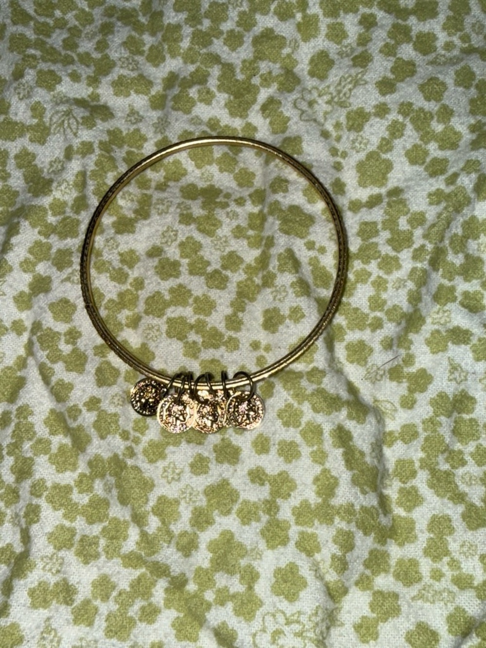Gold Charm Bangle Bracelet - Women Jewelry
